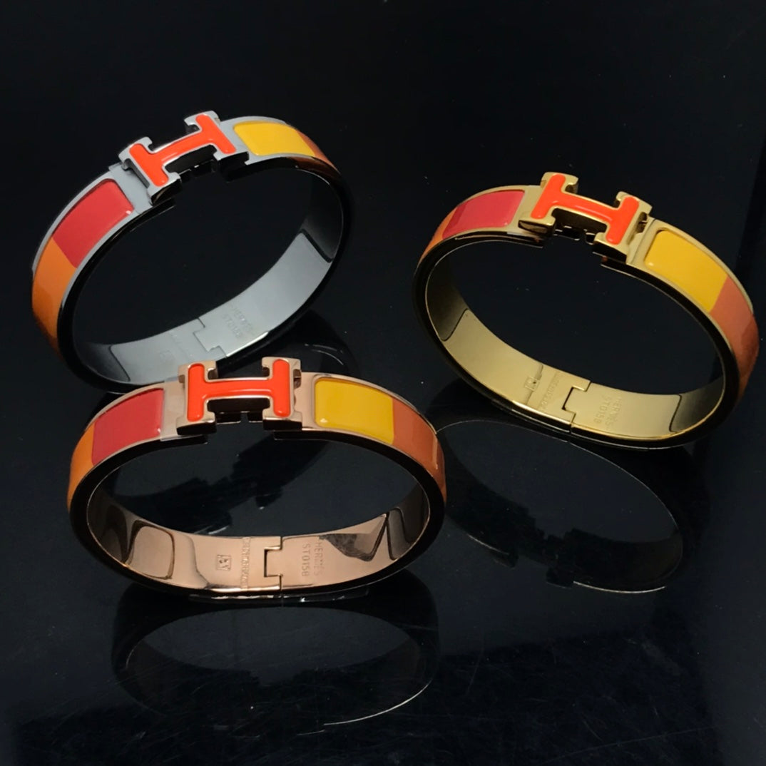 [⭐Renara]H BRACELET ORANGE RAINBOW CERAMIC