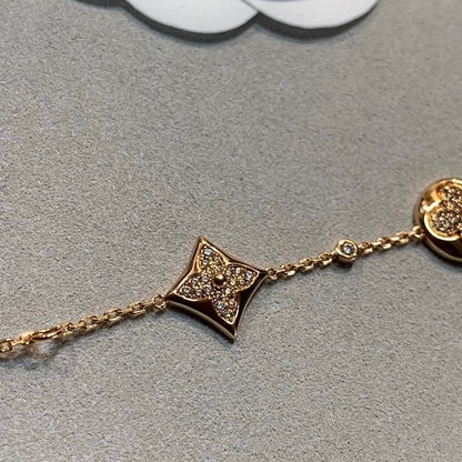 [⭐Renara]STAR AND SUN 4 MOTIFS GOLD DIAMONDS BRACELET