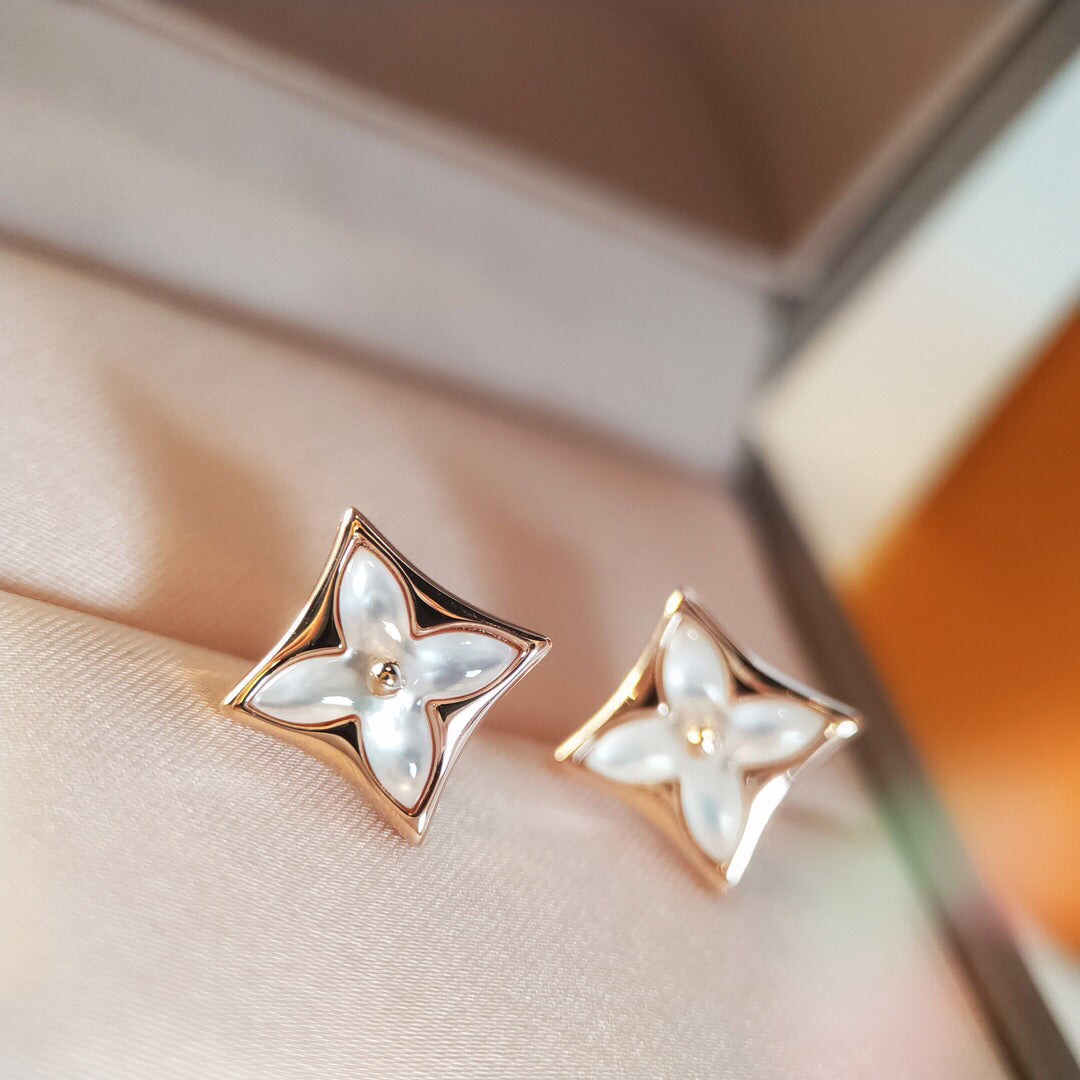 [⭐Renara]STAR MOP PINK GOLD EARRINGS