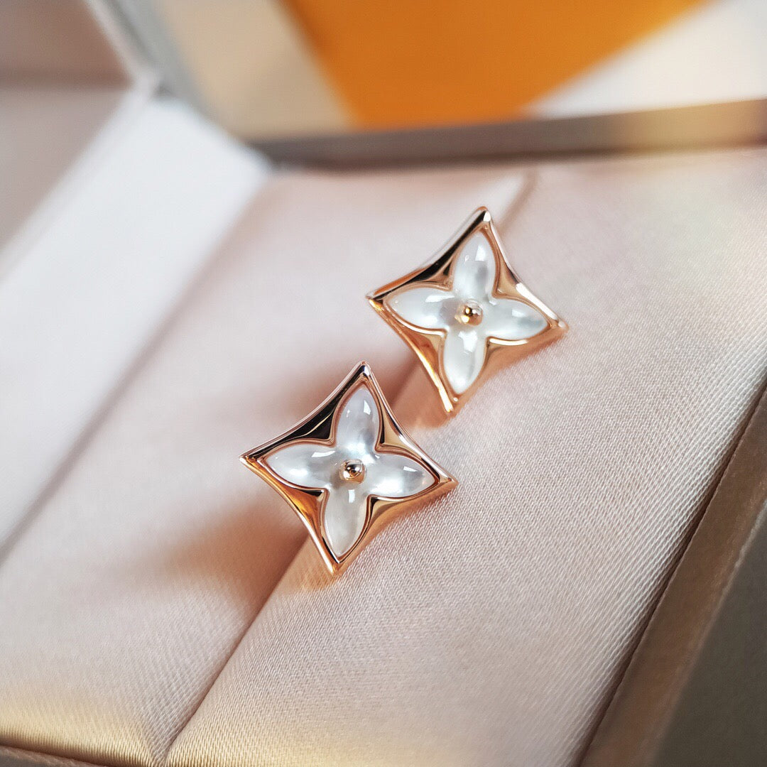 [⭐Renara]STAR MOP PINK GOLD EARRINGS