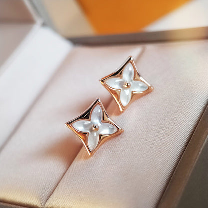 [⭐Renara]STAR MOP PINK GOLD EARRINGS