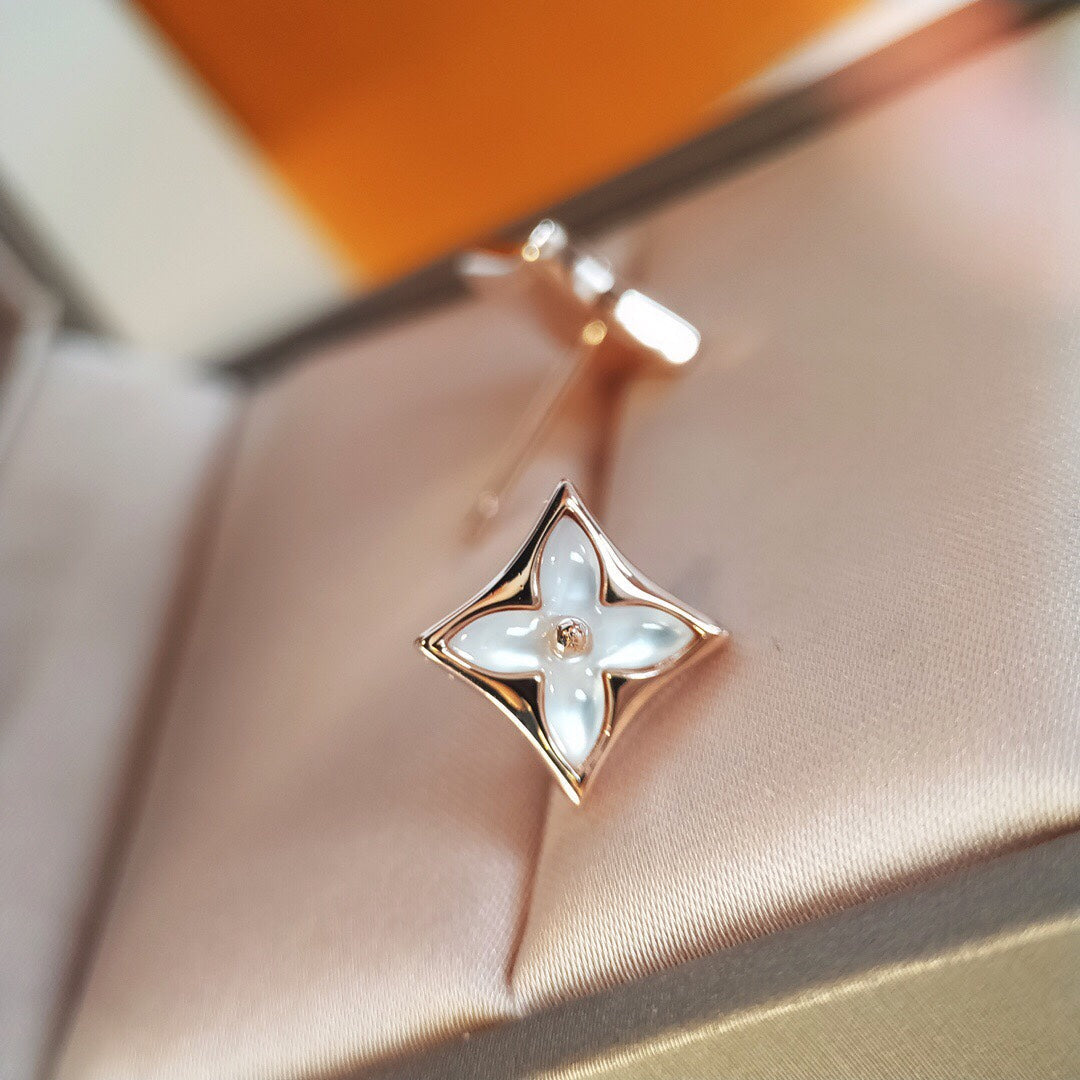 [⭐Renara]STAR MOP PINK GOLD EARRINGS
