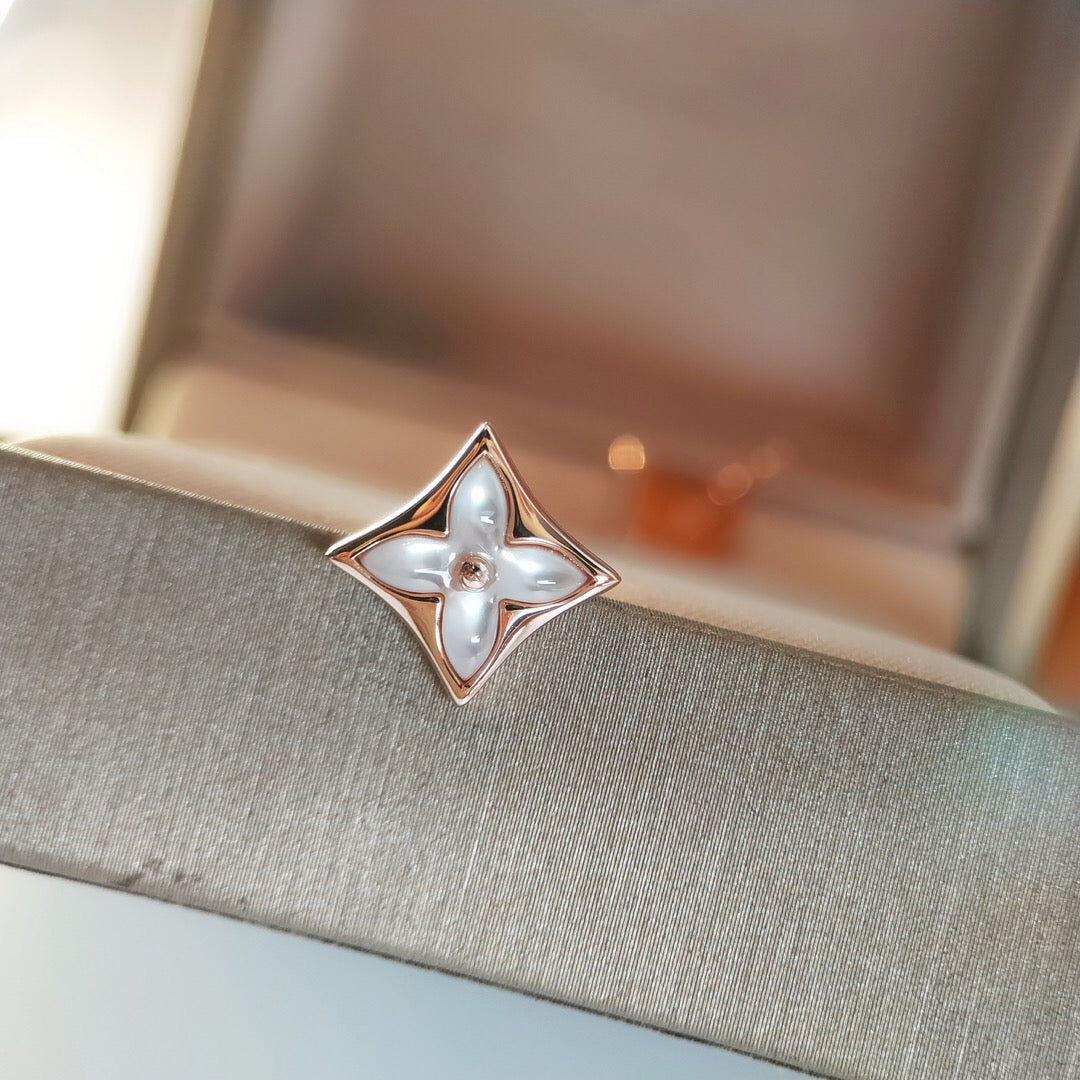 [⭐Renara]STAR MOP PINK GOLD EARRINGS