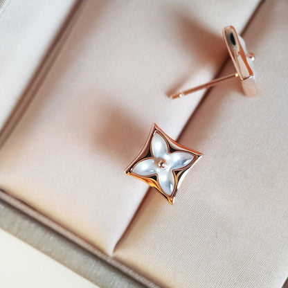 [⭐Renara]STAR MOP PINK GOLD EARRINGS