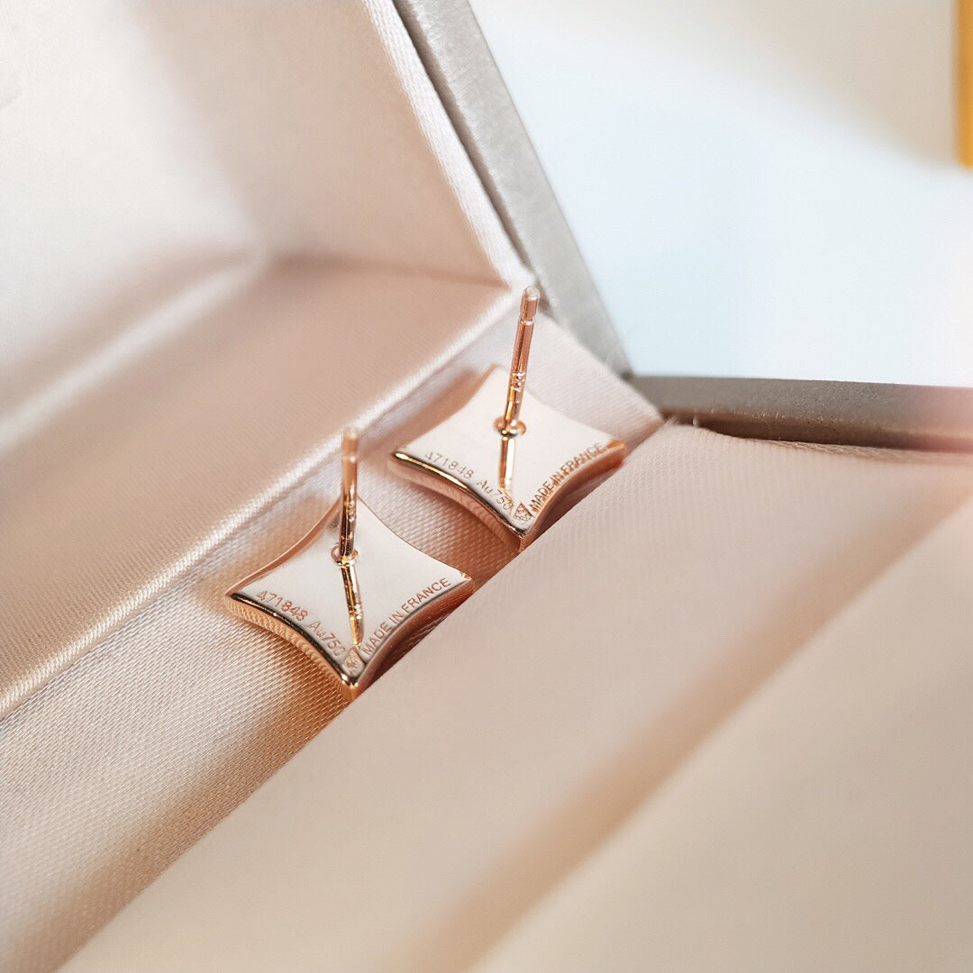 [⭐Renara]STAR MOP PINK GOLD EARRINGS