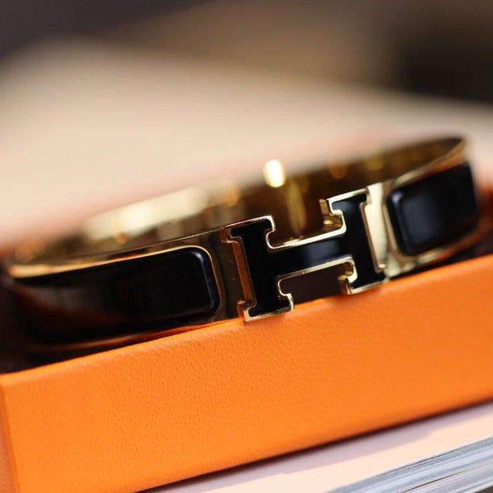 [⭐Renara]H BRACELET 12MM GOLD