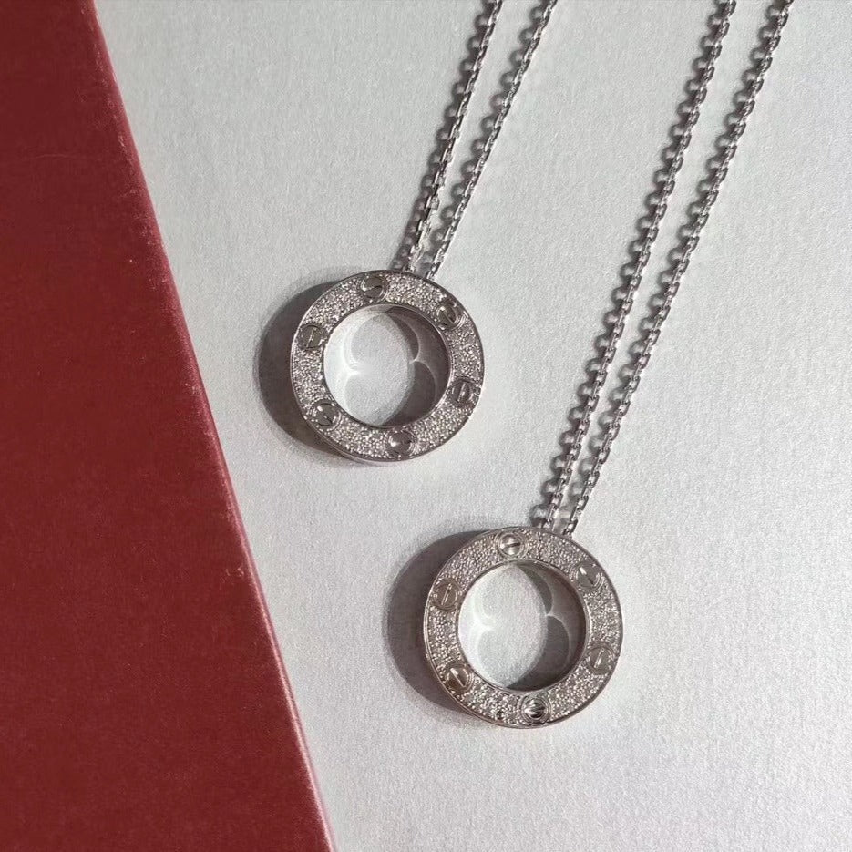 [⭐Renara]LOVE NECKLACE ADJUSTABLE SILVER