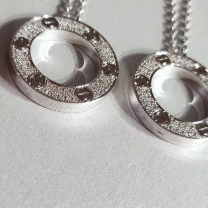 [⭐Renara]LOVE NECKLACE ADJUSTABLE SILVER