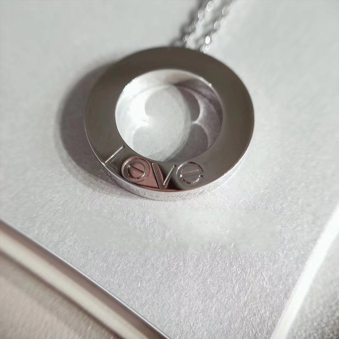 [⭐Renara]LOVE NECKLACE ADJUSTABLE SILVER