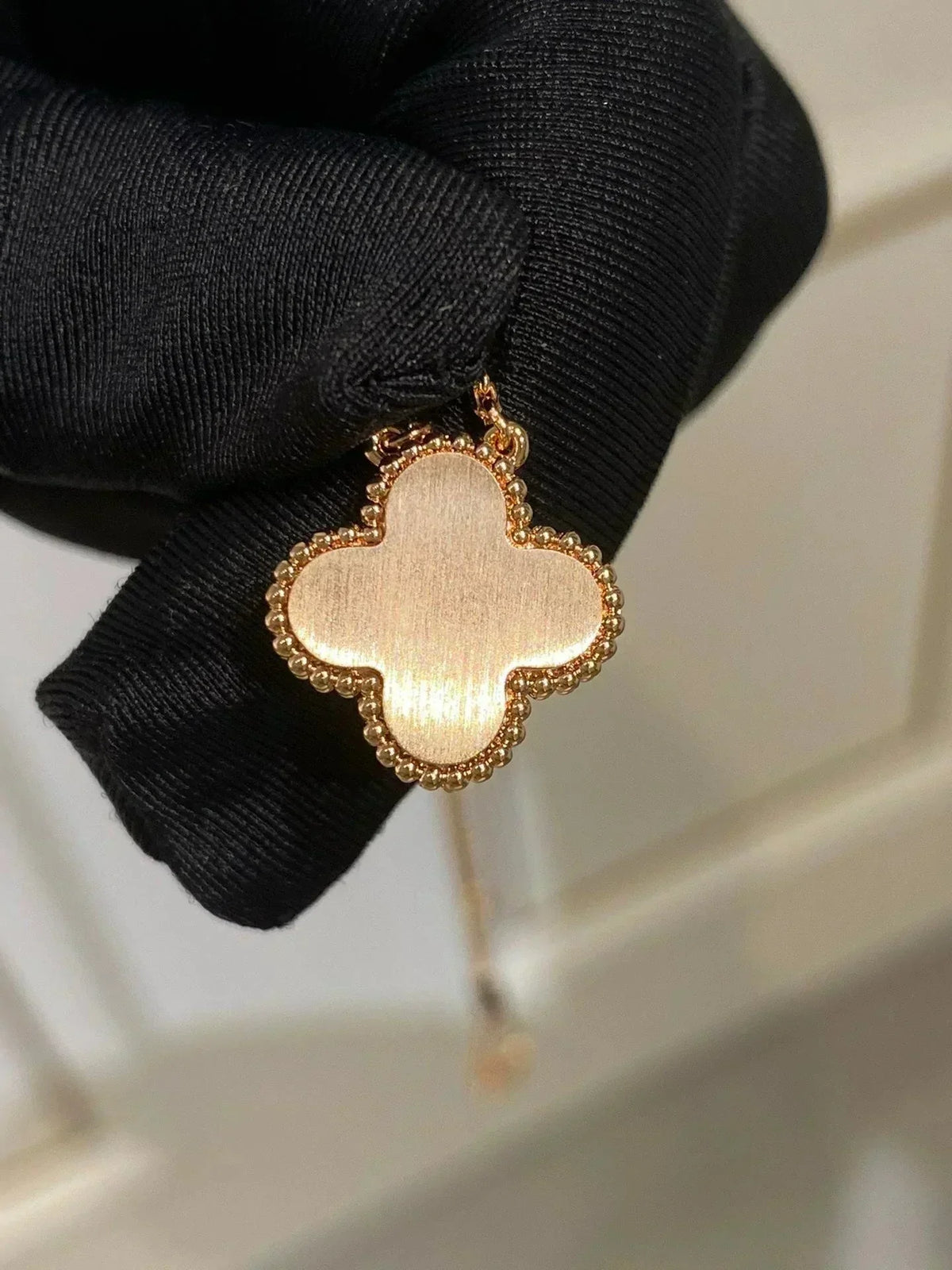 [⭐Renara]CLOVER 15MM DIAMOND RHODONITE NECKLACE