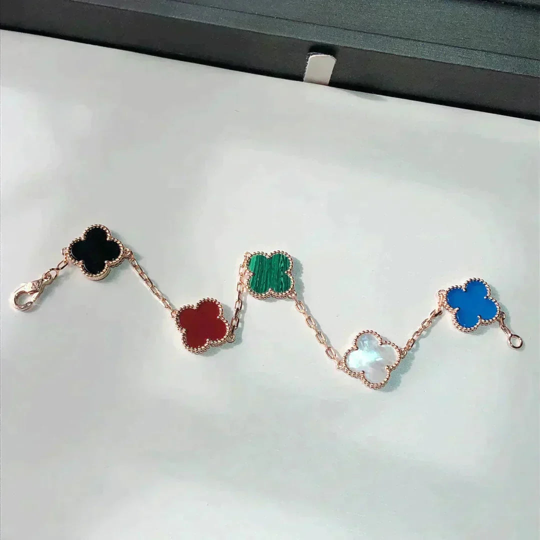 [⭐Renara]CLOVER 5 MOTIFS MULTICOLOR BRACELET
