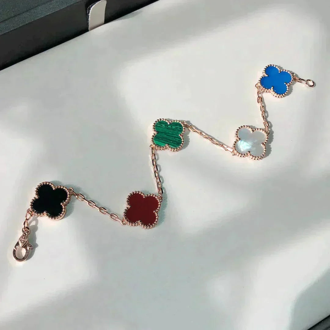 [⭐Renara]CLOVER 5 MOTIFS MULTICOLOR BRACELET