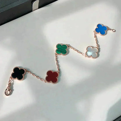 [⭐Renara]CLOVER 5 MOTIFS MULTICOLOR BRACELET