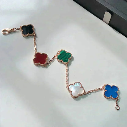 [⭐Renara]CLOVER 5 MOTIFS MULTICOLOR BRACELET