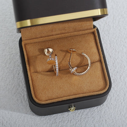 [⭐Renara]JUSTE EARRINGS 12.75MM PINK GOLD DIAMOND