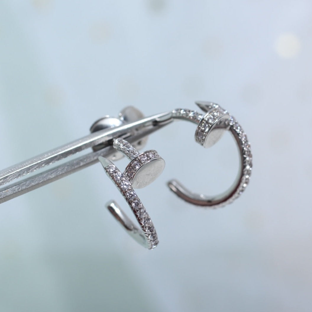 [⭐Renara]JUSTE EARRINGS 12.75MM SILVER DIAMOND