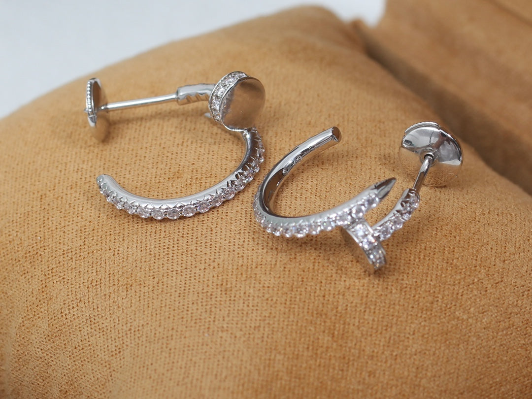 [⭐Renara]JUSTE EARRINGS 12.75MM SILVER DIAMOND
