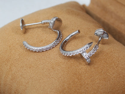 [⭐Renara]JUSTE EARRINGS 12.75MM SILVER DIAMOND