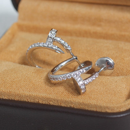 [⭐Renara]JUSTE EARRINGS 12.75MM SILVER DIAMOND