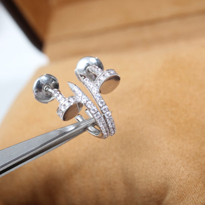 [⭐Renara]JUSTE EARRINGS 12.75MM SILVER DIAMOND