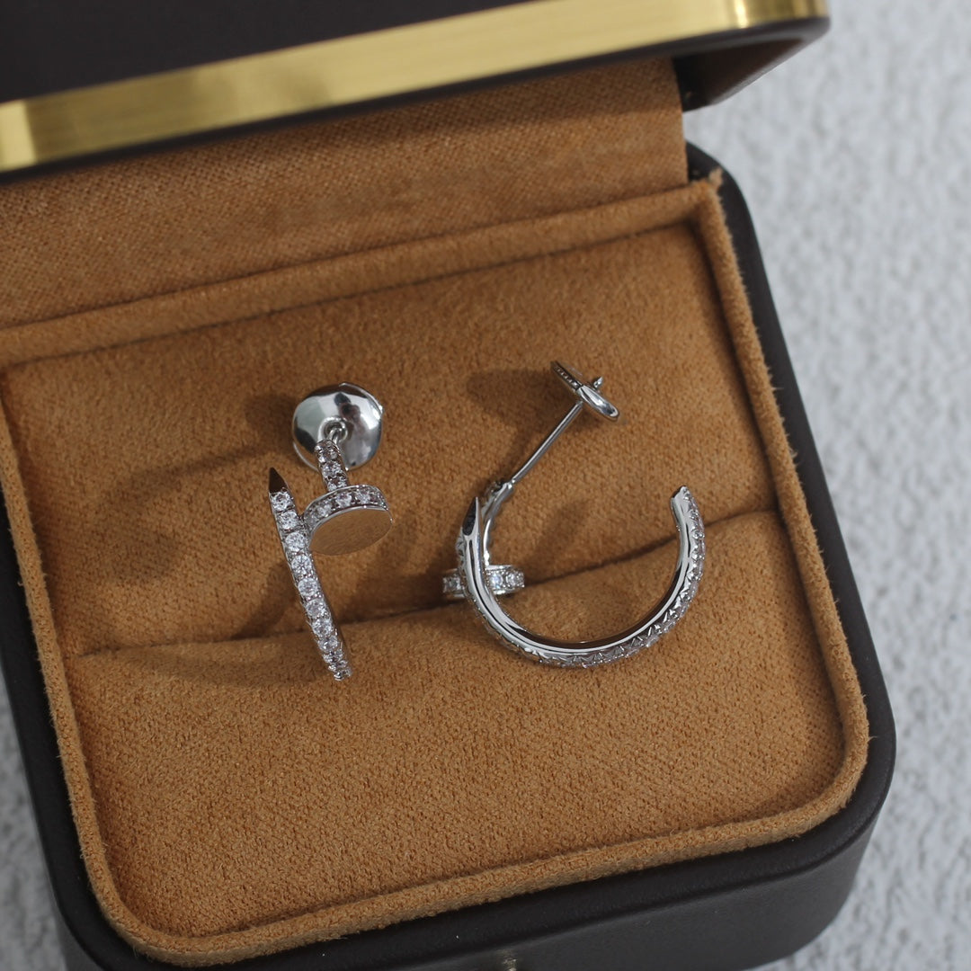 [⭐Renara]JUSTE EARRINGS 12.75MM SILVER DIAMOND