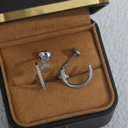 [⭐Renara]JUSTE EARRINGS 12.75MM SILVER DIAMOND