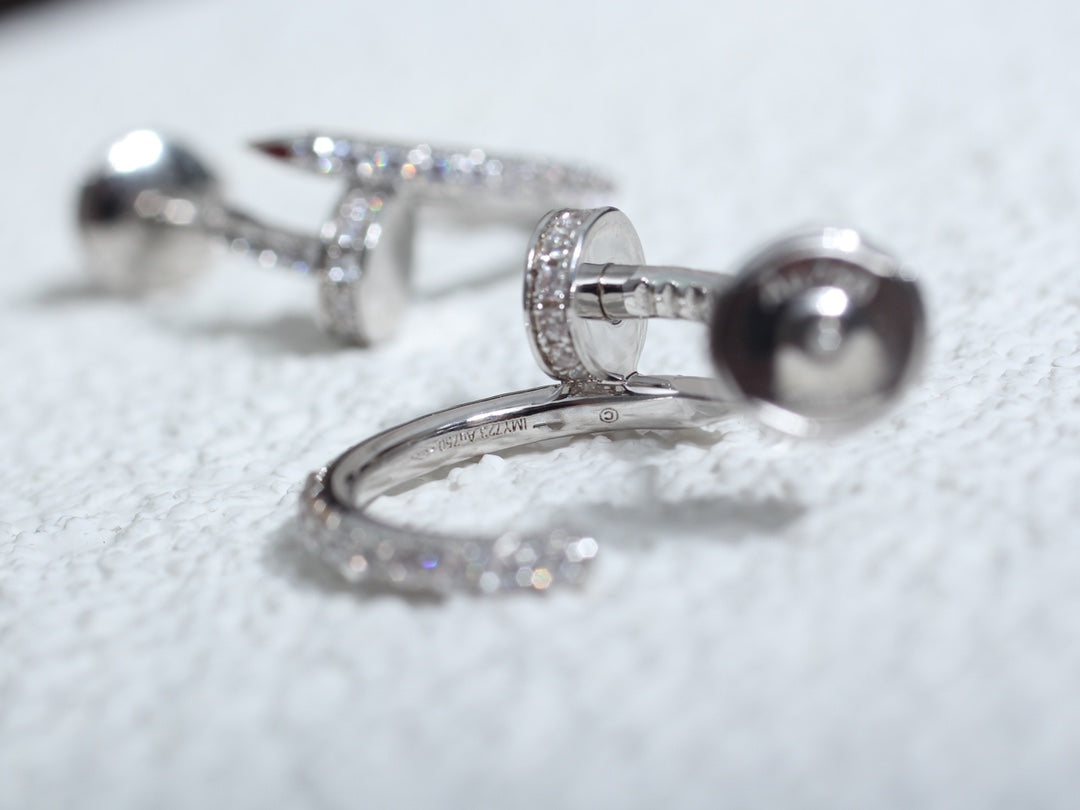 [⭐Renara]JUSTE EARRINGS 12.75MM SILVER DIAMOND