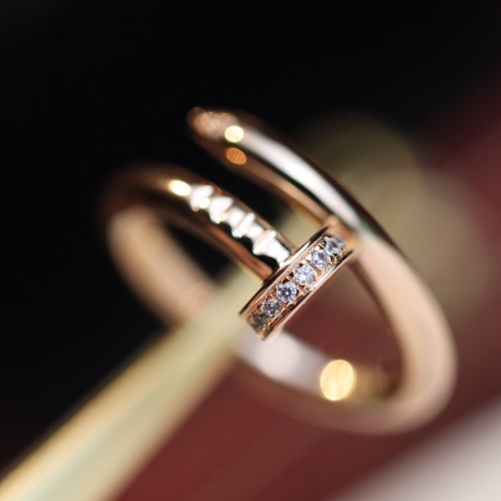 [⭐Renara]JUSTE RING 2.65MM PINK GOLD DIAMOND
