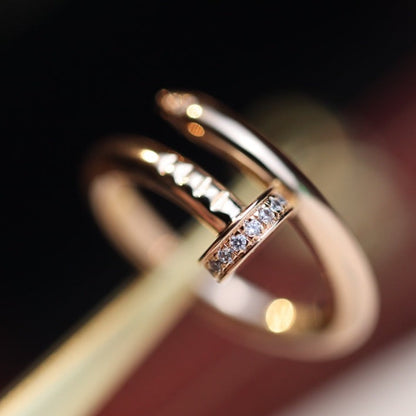 [⭐Renara]JUSTE RING 2.65MM PINK GOLD DIAMOND
