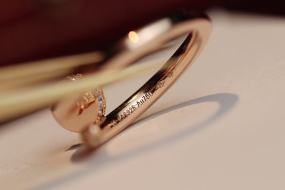 [⭐Renara]JUSTE RING 2.65MM PINK GOLD DIAMOND