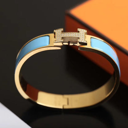 [⭐Renara]H CLOUD BLUE BRACELET GOLD DIAMOND