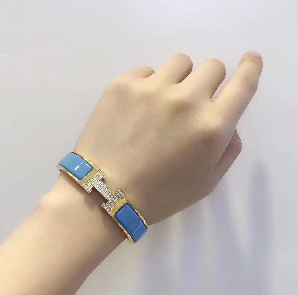 [⭐Renara]H CLOUD BLUE BRACELET GOLD DIAMOND