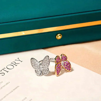 [⭐Renara]TWIN BUTTERFLY DIAMOND RING