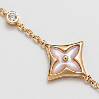 [⭐Renara]STAR 1 DIAMOND PINK GOLD BRACELET