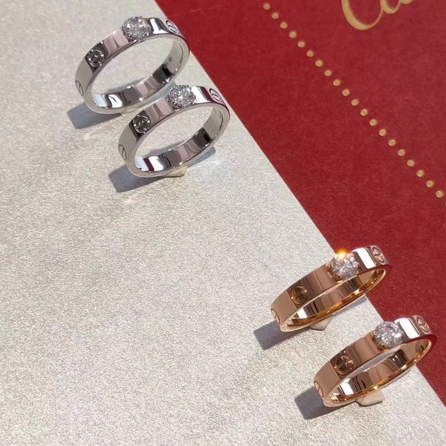 [⭐Renara]LOVE RING 3.6MM 1 BIG DIAMOND