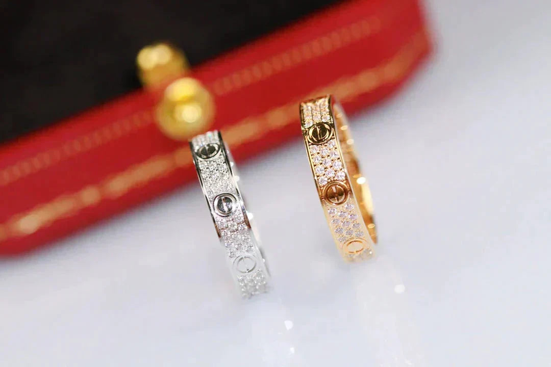 [⭐Renara]LOVE RING 3.6MM DIAMOND PAVED