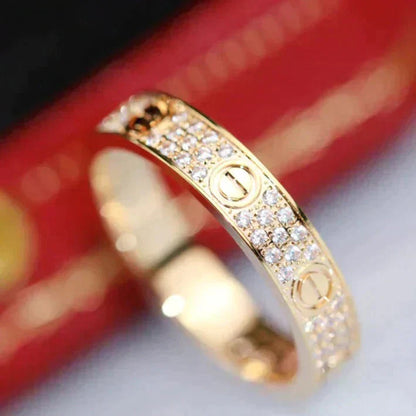[⭐Renara]LOVE RING 3.6MM DIAMOND PAVED