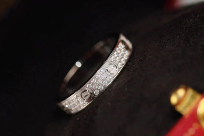 [⭐Renara]LOVE RING 3.6MM DIAMOND PAVED