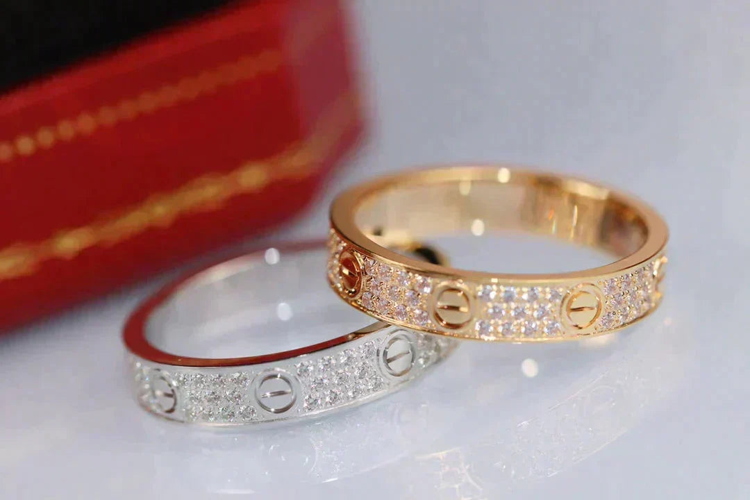 [⭐Renara]LOVE RING 3.6MM DIAMOND PAVED