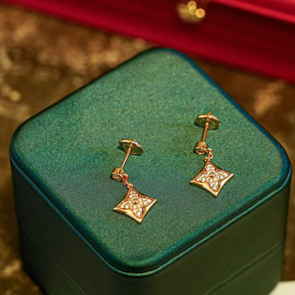 [⭐Renara]STAR DIAMONDS EARRINGS GOLD