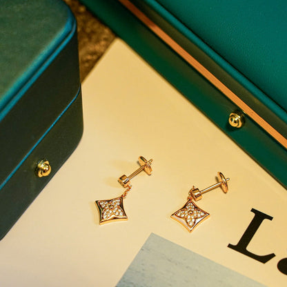 [⭐Renara]STAR DIAMONDS EARRINGS GOLD