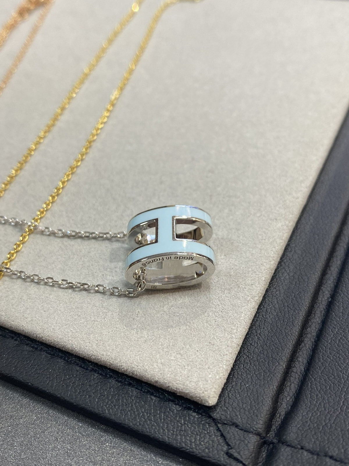 [⭐Renara]POP H LIGHT BLUE NECKLACE