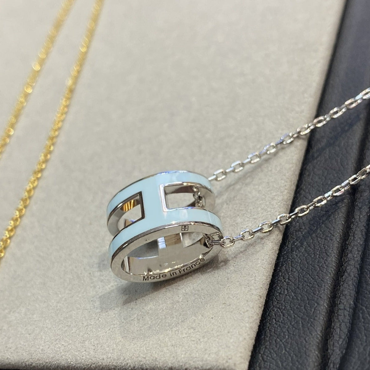[⭐Renara]POP H LIGHT BLUE NECKLACE