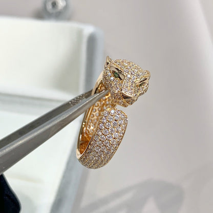 [⭐Renara]PANTHERE PINK GOLD DIAMOND RING
