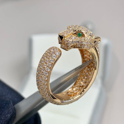 [⭐Renara]PANTHERE PINK GOLD DIAMOND RING