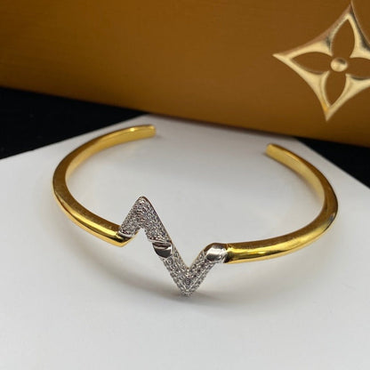 [⭐Renara]VOLTE UPSITE DOWN DIAMOND GOLD OPEN BRACELET