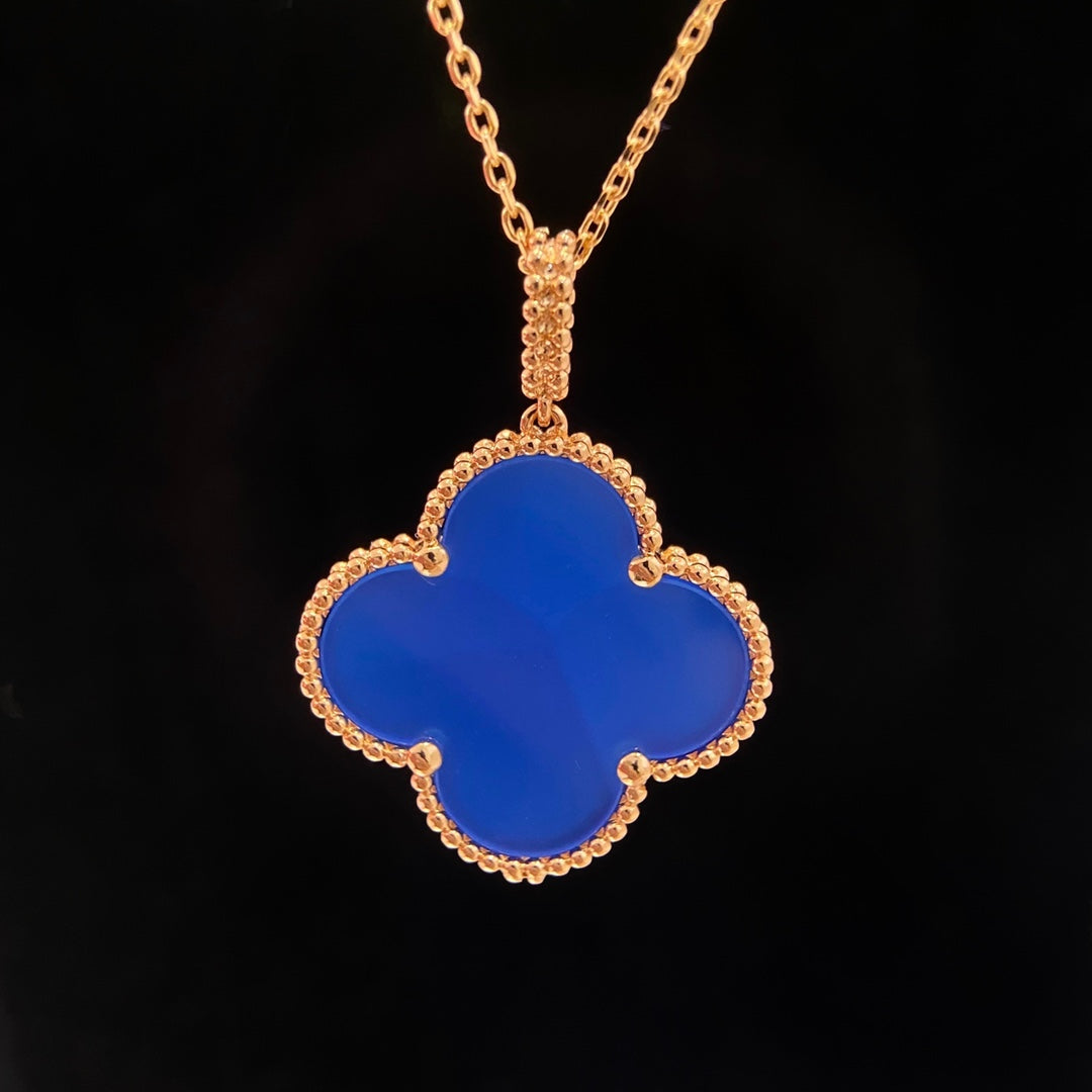 [⭐Renara]CLOVER 25MM NECKLACE TURQUOISE ROSE GOLD