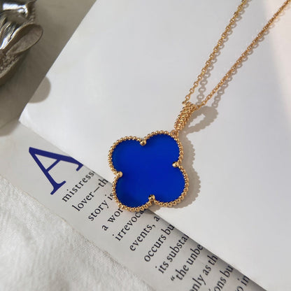[⭐Renara]CLOVER 25MM NECKLACE TURQUOISE ROSE GOLD