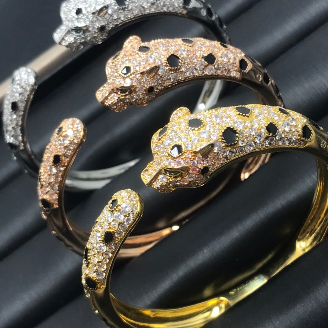 [⭐Renara]PANTHERE BIG BRACELET DIAMONDS