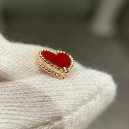 [⭐Renara]HEART CARNELIAN STUD EARRINGS